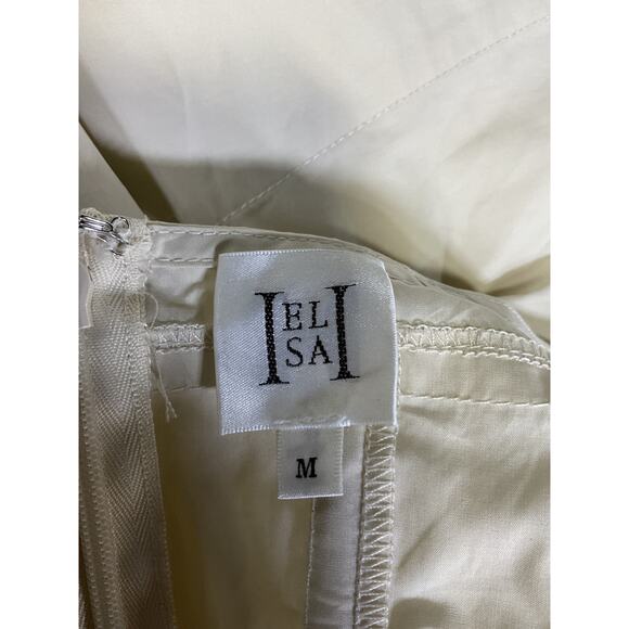 Helsa 'Poplin' White Poplin Sculptural Mini Dress Size M - Picture 4 of 5